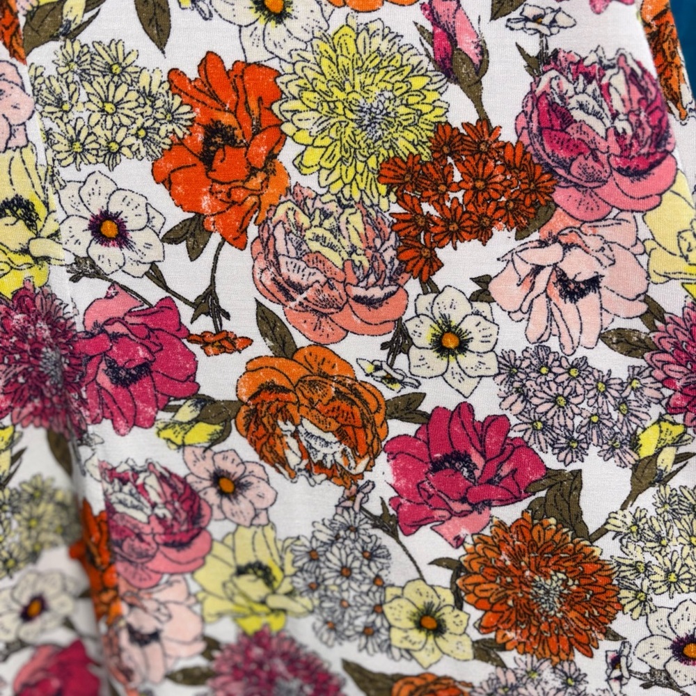Lane Bryant Colorful Floral Swing sleeveless V neck top  womens 18/20 - Picture 7 of 13